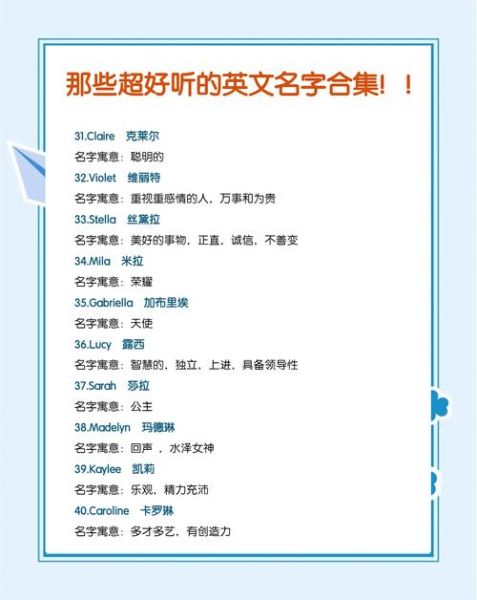 魔羯女适合的英文名字有哪些_如何挑选