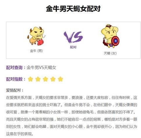 金牛座女和天蝎座男合适吗_如何相处更长久