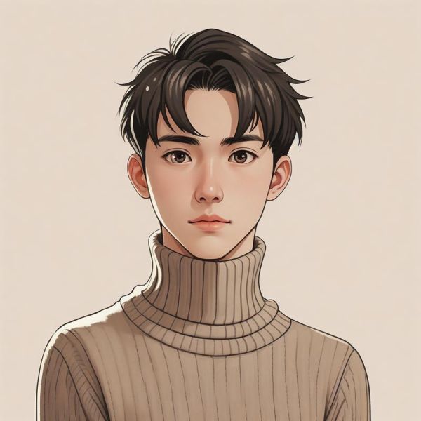 魔羯座男生简笔画头像_怎么画好看