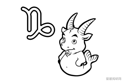 怎么画魔羯座简单_魔羯座简笔画步骤