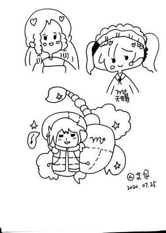 天蝎座卡通图片怎么画_天蝎座卡通人物设计技巧