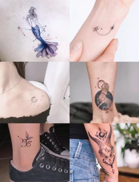 魔羯图案纹身含义_魔羯座图腾设计灵感