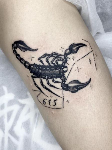 天蝎座纹身图案男_适合什么风格