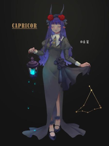 魔羯座拟人画图片_如何画出高冷气质