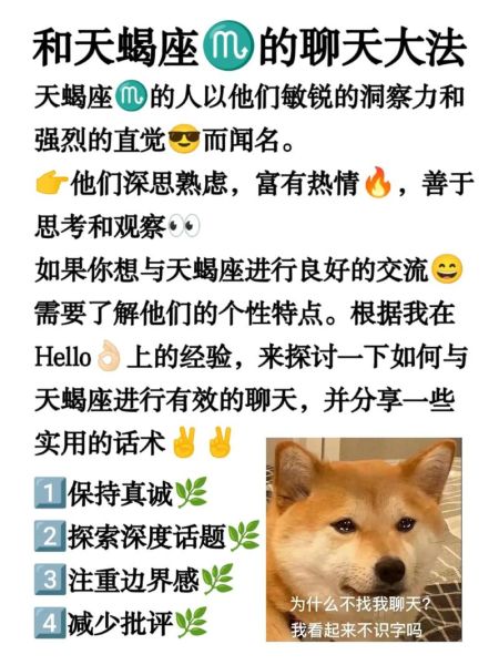 天蝎座喜欢什么样的聊天方式_如何与天蝎座深聊不冷场