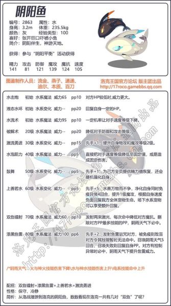 洛克王国双鱼怎么获得_洛克王国双鱼技能表