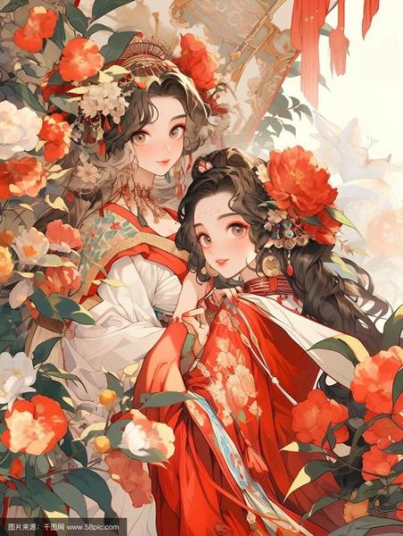 双子女古风人物怎么画_古风双生姐妹绘制技巧